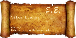 Sikos Evelin névjegykártya