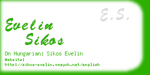 evelin sikos business card